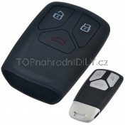 Silikonový obal, pouzdro klíče, černý Audi A4, Q7 a