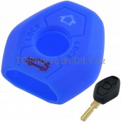 Silikonový obal, pouzdro klíče, BMW řada 3, 5, 7, X3, X5 modrý a