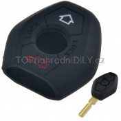 Silikonový obal, pouzdro klíče, BMW řada 3, 5, 7, X3, X5 černý a