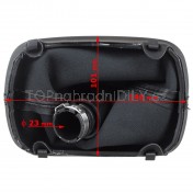 Řadicí páka s manžetou a rámečkem Audi A3 8L, 5 stupňová, ekokůže 8L0863279A b