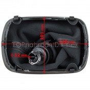 Řadicí páka s manžetou a rámečkem Audi A3 8L, 5 stupňová, ekokůže, 12mm b