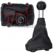 Řadicí páka s manžetou a rámečkem Audi A3 I 8L, S-Line, 5 stupňová, 12 mm, černá + chrom a