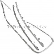 Rámeček přední masky + lišta přední maska ​​chladiče horní + dolní 3 ks Peugeot 508 I 10-15 a