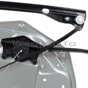 Mechanismus stahování oken Škoda Superb II 08-15, přední, levý, s plechem d
