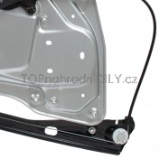 Mechanismus stahování oken Škoda Superb II 08-15, přední, levý, s plechem e