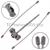 Regulátor lanka ruční brzdy + 2x lanko Nissan Primastar od 2001